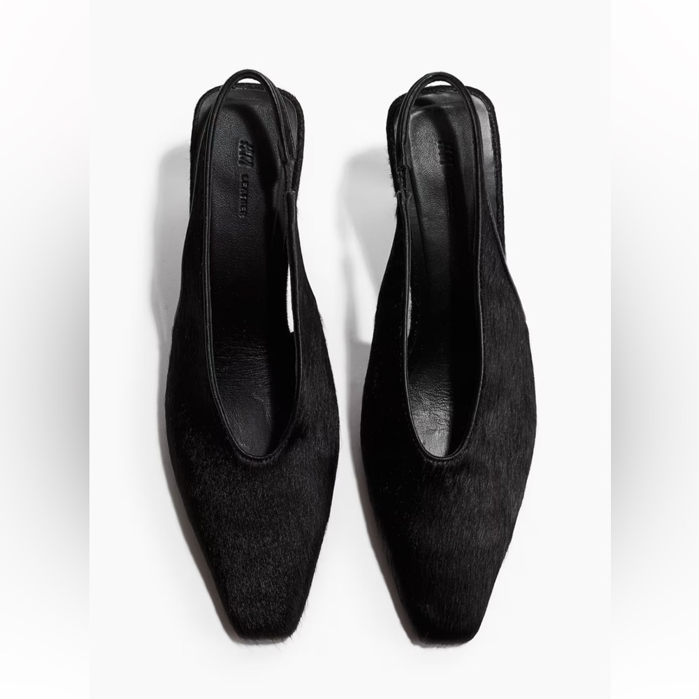 H&M Elegant Black Slingback Heels NNW